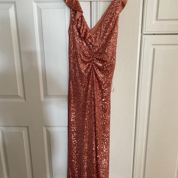 Pinko new sequined dress copper xs w/tags - Picture 5 of 6